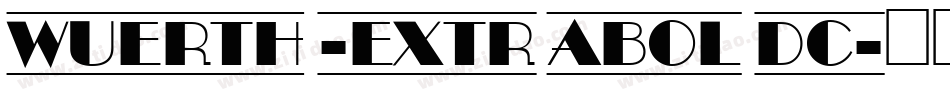 Wuerth -Extr aBol dC字体转换